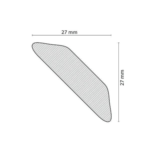 Moldura de Techo | Cornisa L30 (27x27mm) - Imagen 3