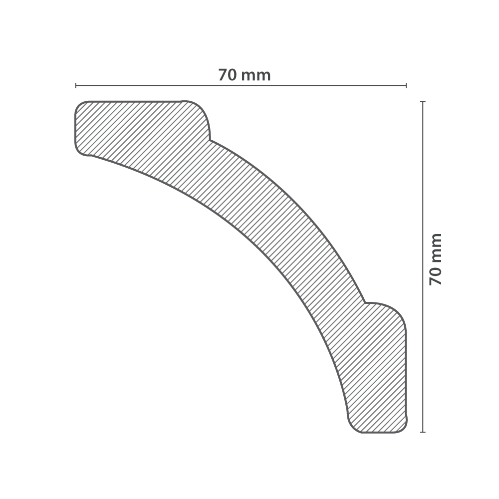 Moldura de Techo | Cornisa A10 (70x70mm) - Imagen 3