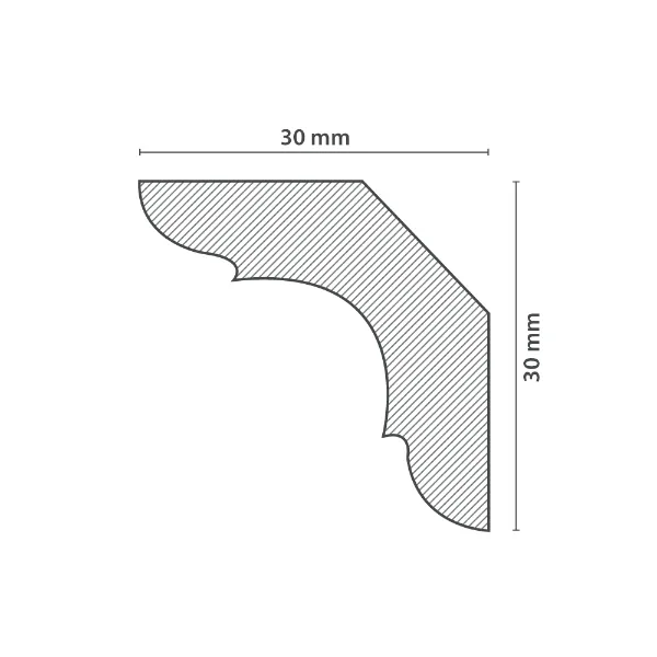 Moldura de Techo | Cornisa C40 (30x30mm) - Imagen 3