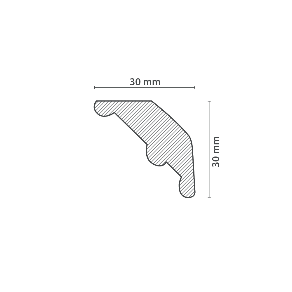 Moldura de Techo | Cornisa COSA (30x30mm) - Imagen 3