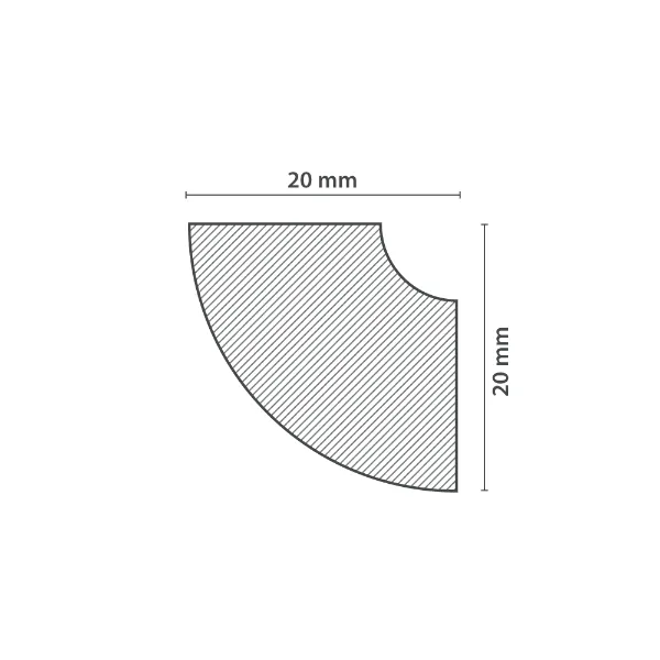 Moldura de Techo | Cornisa D20 (20x20mm) - Imagen 3