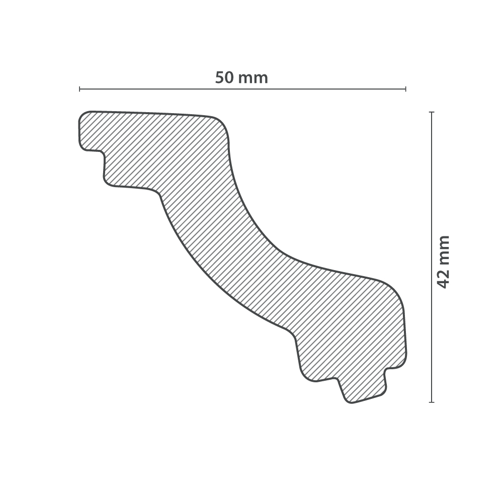 Moldura de Techo | Cornisa JO (50x42mm) - Imagen 3