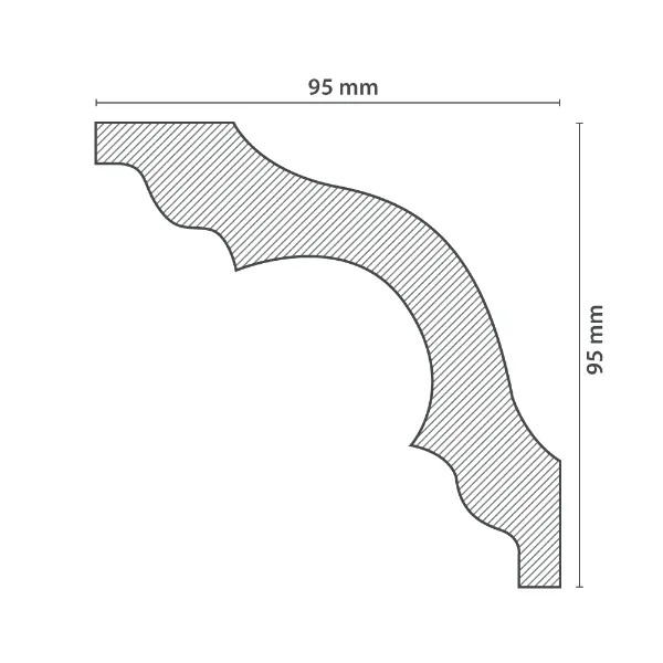 Moldura de Techo | Cornisa K130 (95x95mm) - Imagen 3