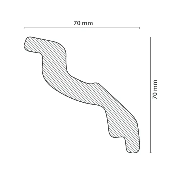 Moldura de Techo | Cornisa M100 (70x70mm) - Imagen 3