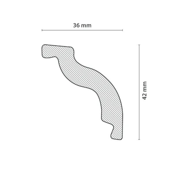 Moldura de Techo | Cornisa M50 (36x42mm) - Imagen 3