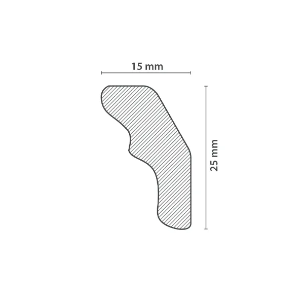 Moldura de Techo | Cornisa S25 (15x25mm) - Imagen 3