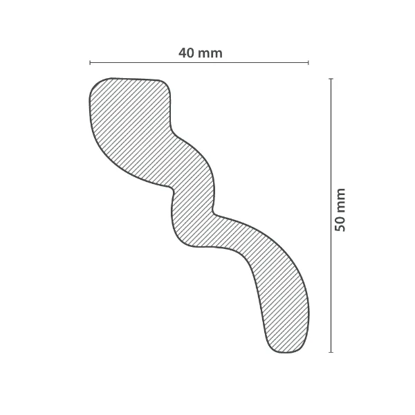 Moldura de Techo | Cornisa S50 (40x50mm) - Imagen 3