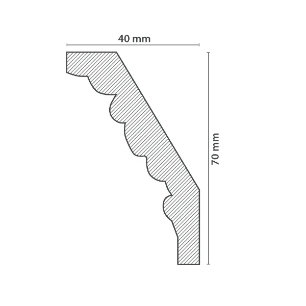 Moldura de Techo | Cornisa ANNA (40x70mm) - Imagen 3