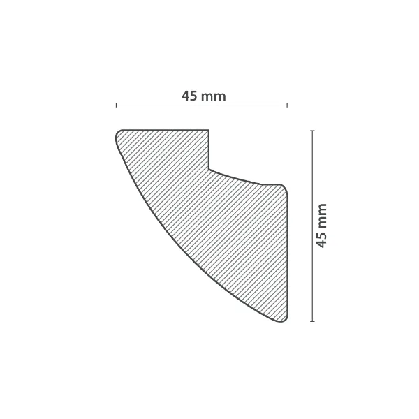 Moldura de Techo | Cornisa DANA (Luz Indirecta LED) (45x48mm) - Imagen 3