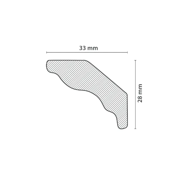 Moldura de Techo | Cornisa M35 (33x28mm) - Imagen 3