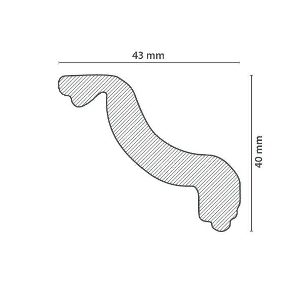Moldura de Techo | Cornisa O45 (43x40mm) - Imagen 4