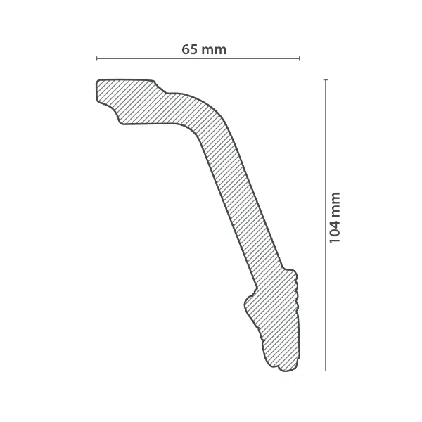 Moldura de Techo | Cornisa VICTORIA (65x104mm) - Imagen 3