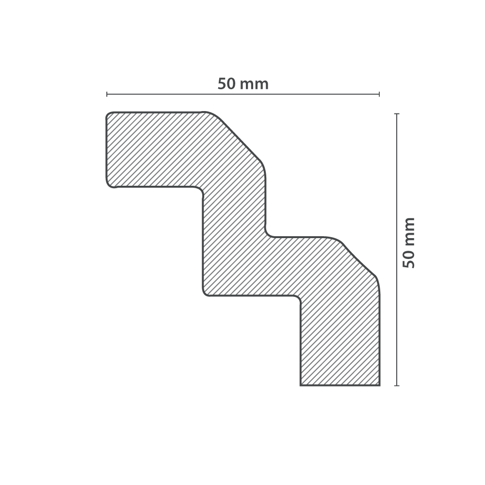 Moldura de Techo | Cornisa T70 (50x50mm) - Imagen 3