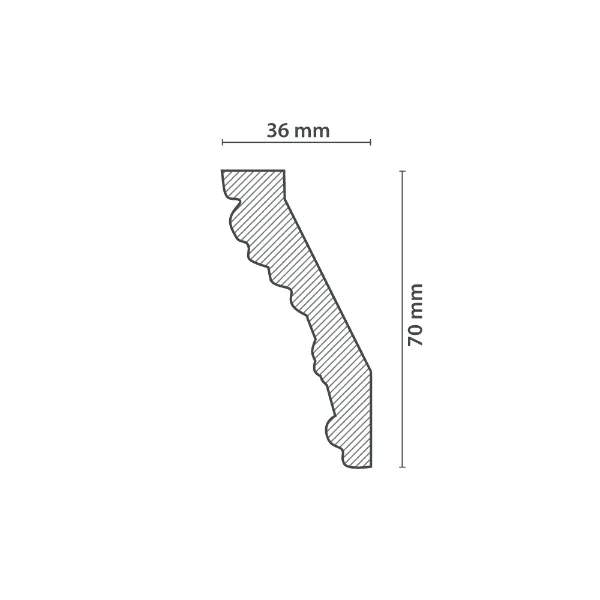 Moldura de Techo | Cornisa TANJA (36x70mm) - Imagen 4
