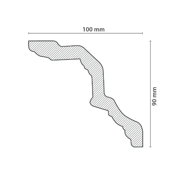 Moldura de Techo | Cornisa TINA (100x90mm) - Imagen 3