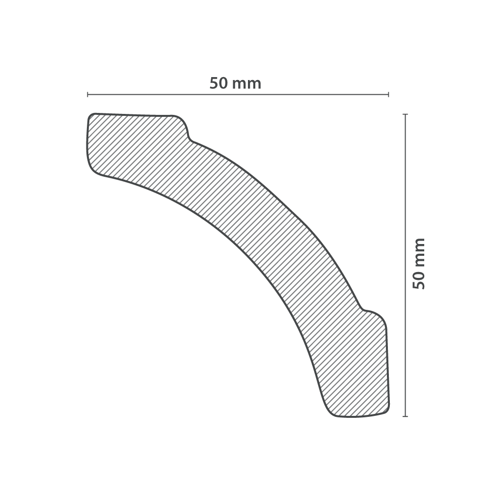 Moldura de Techo | Cornisa UP21 (50x50mm) - Imagen 3