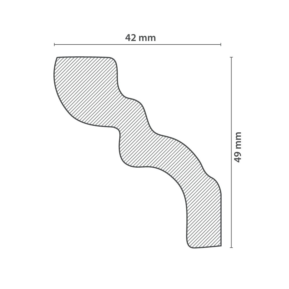 Moldura de Techo | Cornisa UP23 (42x49mm) - Imagen 3