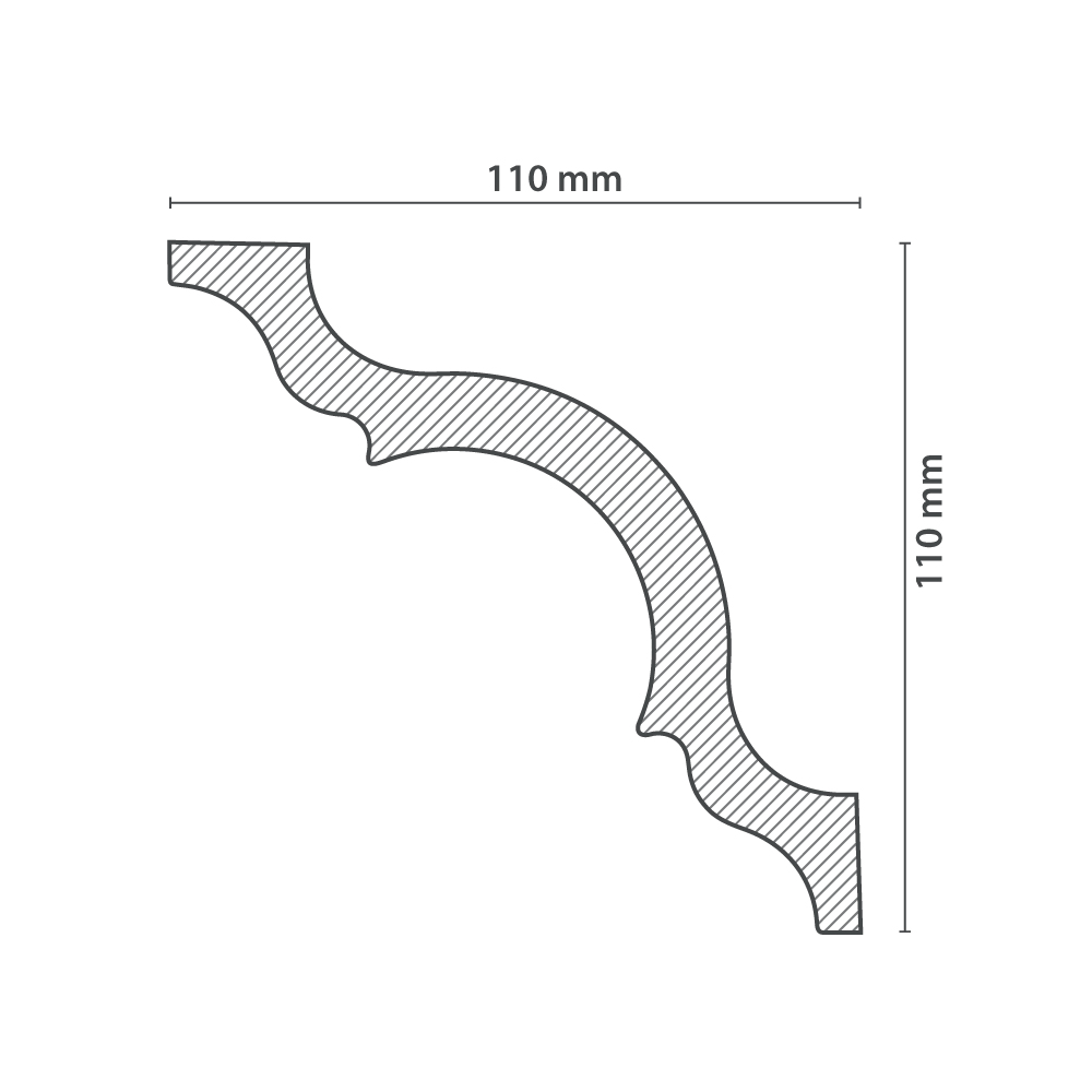Moldura de Techo | Cornisa UP230 (110x110mm) - Imagen 3