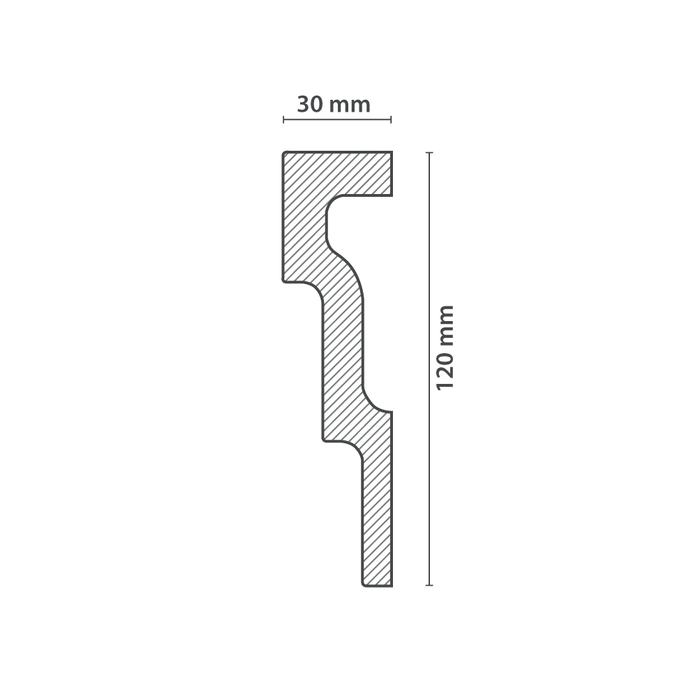 Moldura de Techo | Cornisa UP233 (30x120mm) - Imagen 5