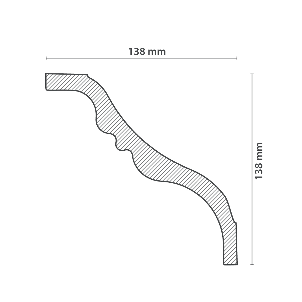 Moldura de Techo | Cornisa UP237 (138x138mm) - Imagen 3
