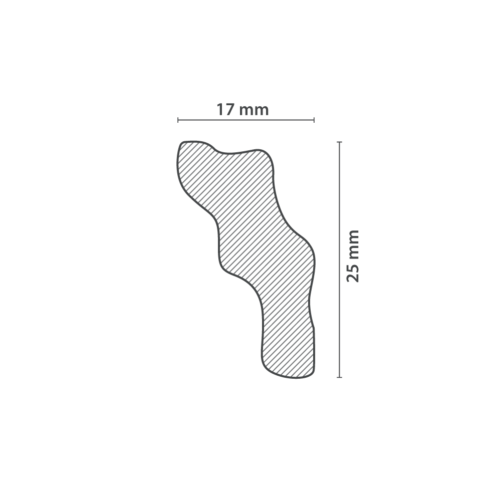Moldura de Techo | Cornisa UP25 (17x25mm) - Imagen 3