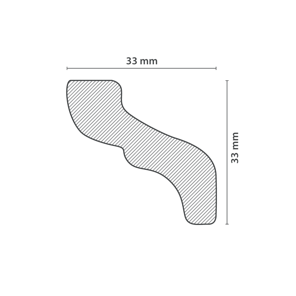 Moldura de Techo | Cornisa UP26 (33x38mm) - Imagen 3