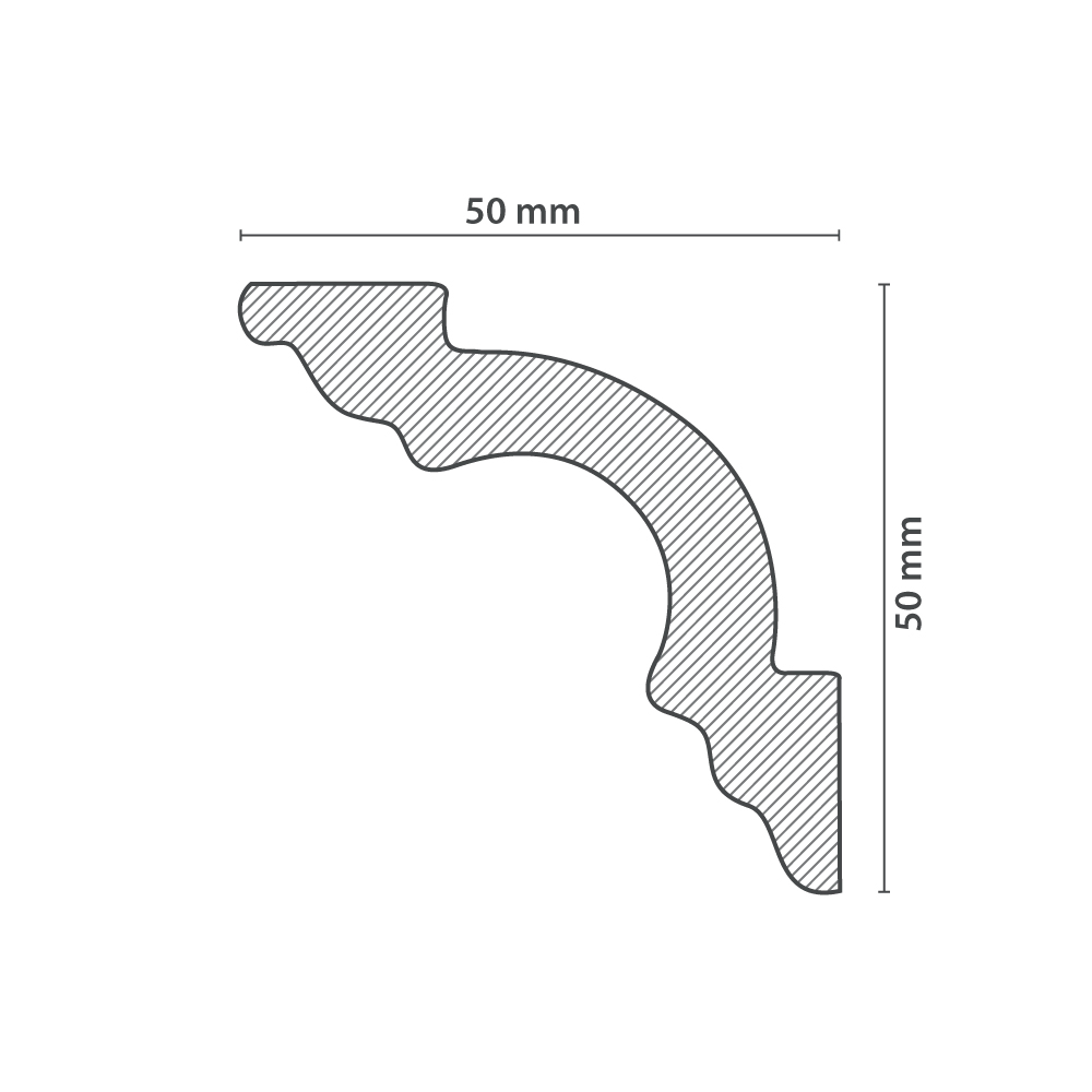 Moldura de Techo | Cornisa UP27 (50x50mm) - Imagen 3