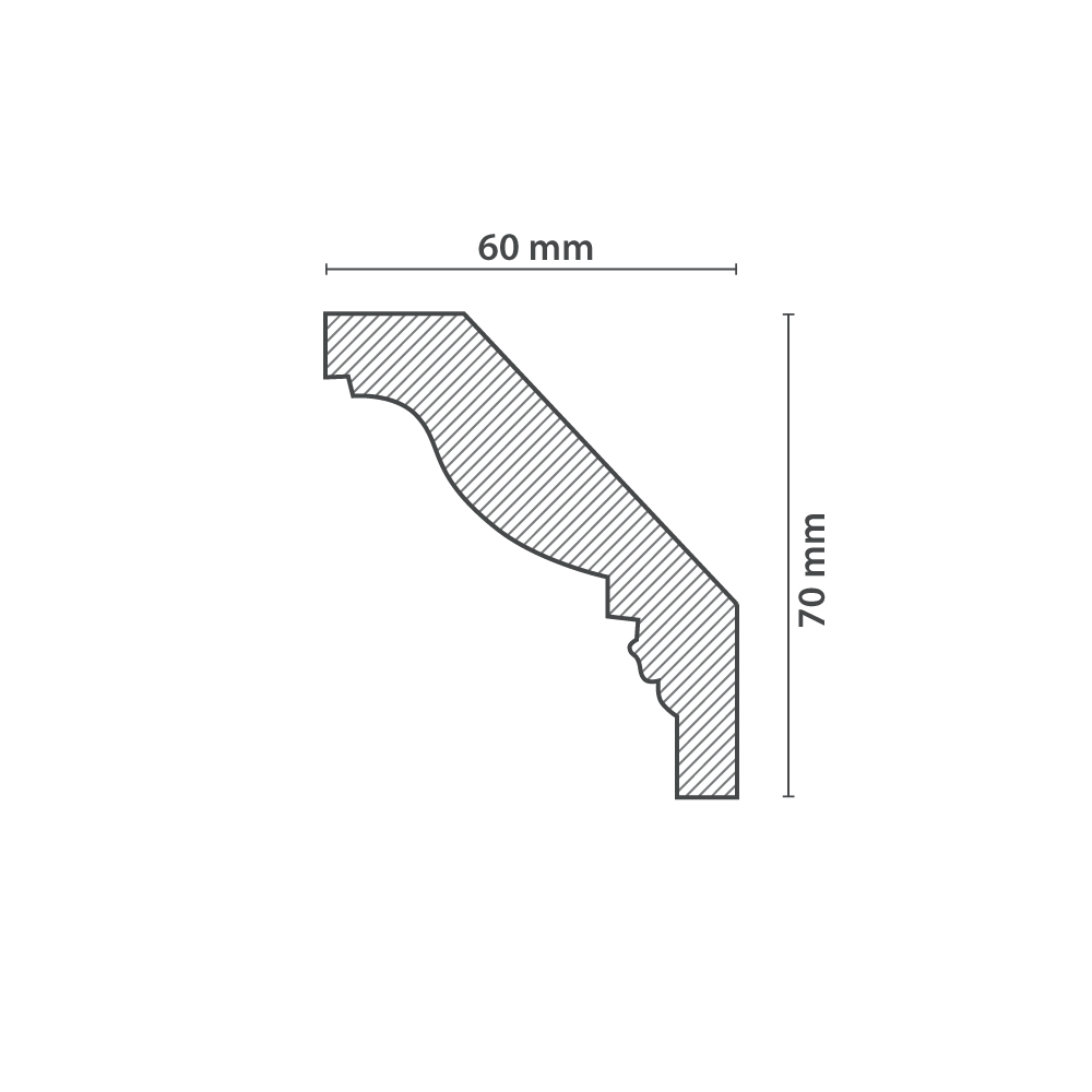 Moldura de Techo | Cornisa VERA (60x70mm) - Imagen 3