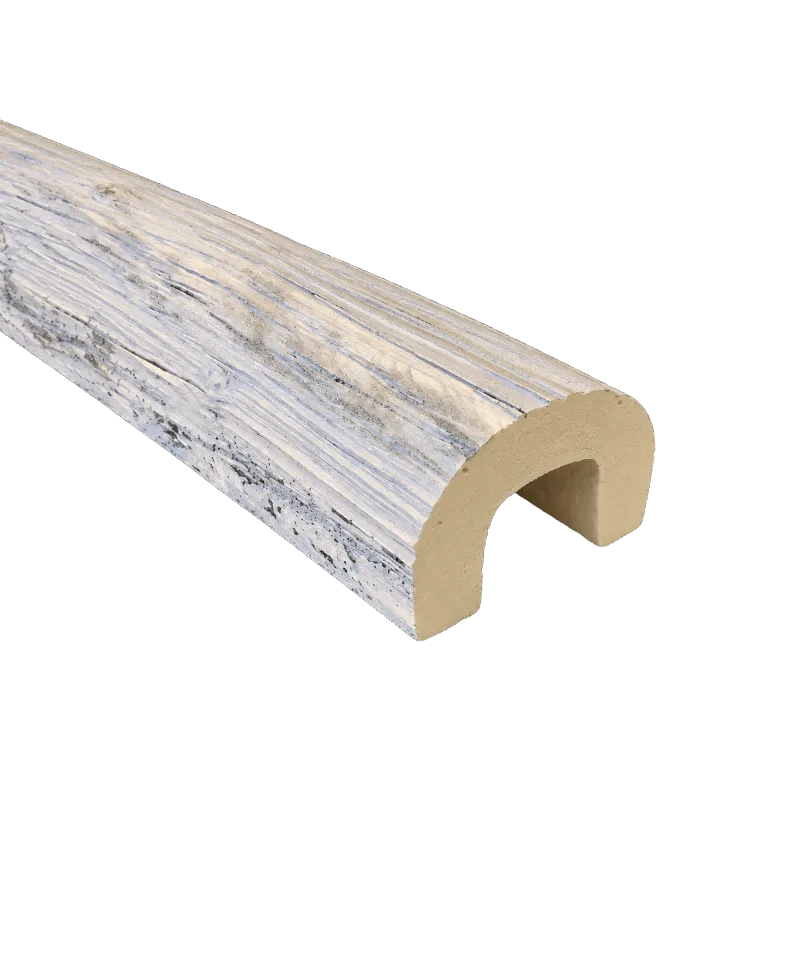 Viga Redonda Decorativa Imitación Madera Real 9x6 Gris