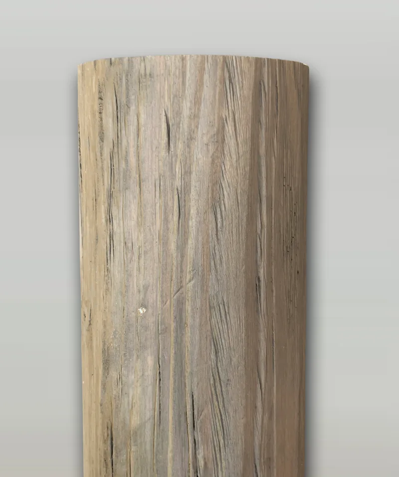 Viga Redonda Decorativa Imitación Madera Real 9x6 Gris