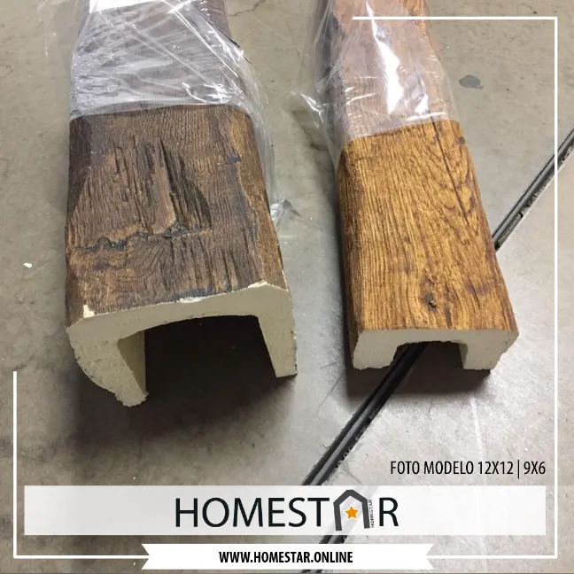 Viga Decorativa Imitación Madera Real 9x6 Gris - Imagen 5